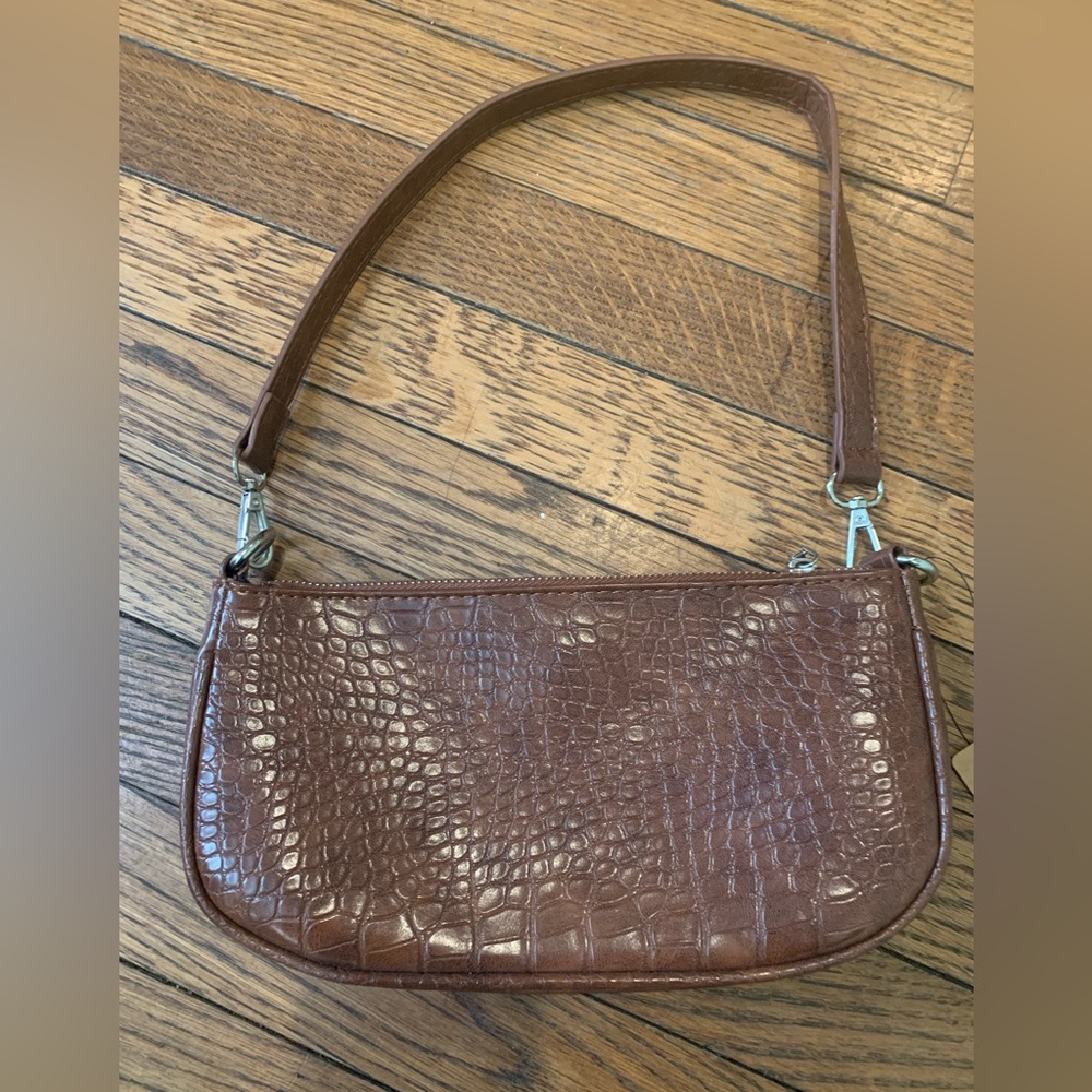Brand new faux croc purse with tags!